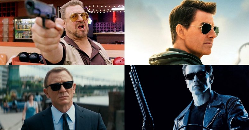 famous movies with iconic sunglasses. the aviator 